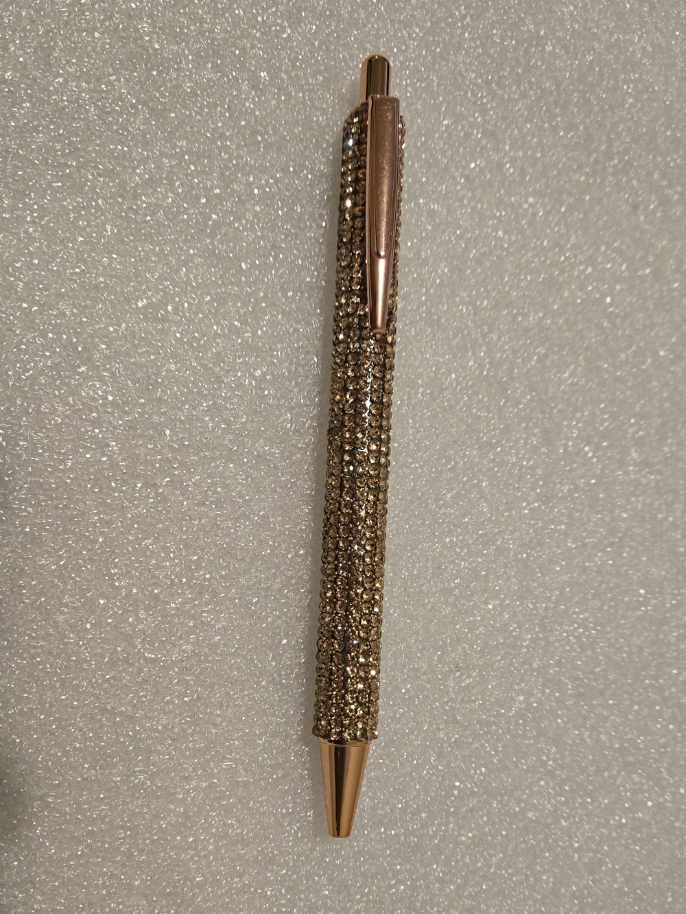 Crystal Embellished Gold-Tone Ballpoint Pen